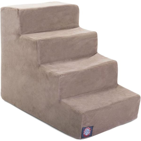 4 Step Stone Tan Suede Pet Stairs By Majestic Pet ...