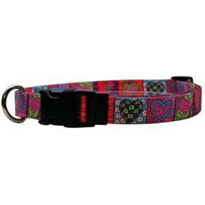 Crazy Hearts Dog Collar - Size Cat 8inch to 12inch...