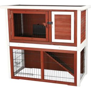 【並行輸入品】 TRIXIE 62306 Auburn Rabbit Hutch Medium Brown/White　