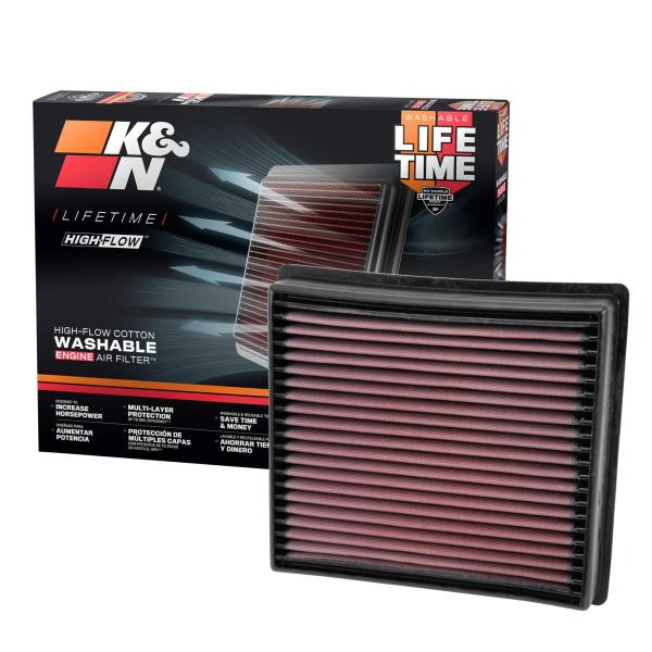 【並行輸入品】K&amp;N エンジンエアフィルター:高性能、プレミアム、洗濯可能、交換用カーエアフィルター...