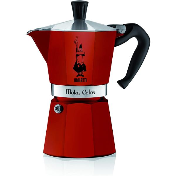 Bialetti モカエクスプレス ストーブトップパーコレータ 6-Cup レッド 20002033...