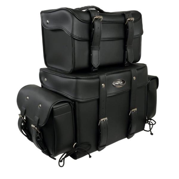 【並行輸入品】 Milwaukee Leather SH65001 ラージ ブラック PVC 4ピー...