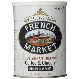 French Market Coffee  Coffee and Chicory Restaurant Blend  Medium-Dark Roast Ground Coffee  12 Ounce Metal Can　並行輸入品｜dep-good-choice