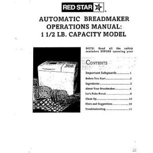 Red Star BreadマシンメーカーInstruction Manual &レシピ BM735　並行輸入品｜dep-good-choice