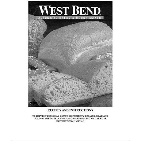 West Bend BreadマシンメーカーInstruction Manual &amp;レシピ 4107...