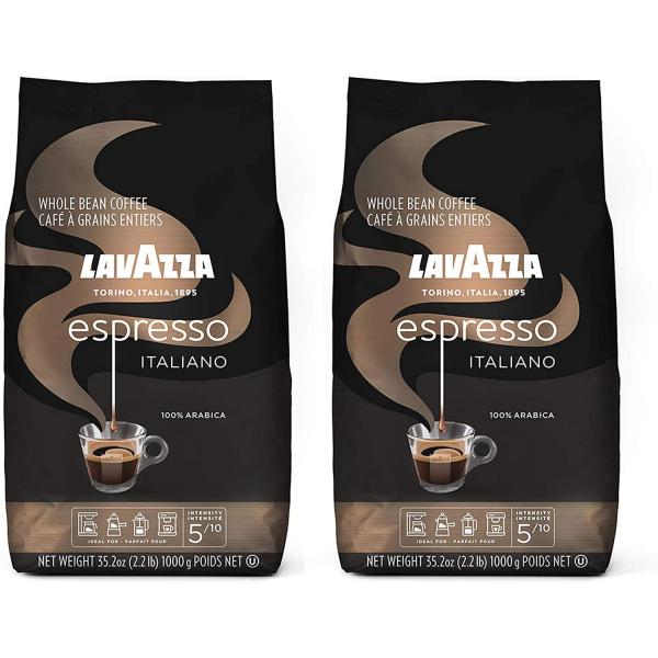 Lavazza Caffe Espresso 100% Premium Arabic Whole B...