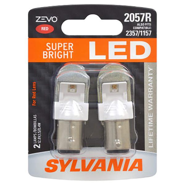 【並行輸入品】 SYLVANIA ZEVO 2057 レッドLED電球 (電球2個付き) SYLVA...