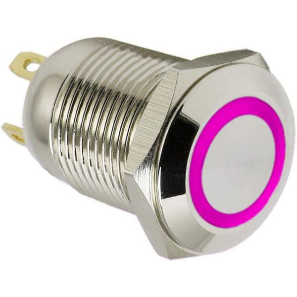 【並行輸入品】 ESUPPORT 12mm パープル LEDライト 2A モーメンタリー プッシュボ...