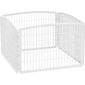 【並行輸入品】 IRIS USA 24inch Exercise 4-Panel Pet Playpen without Door Dog Play