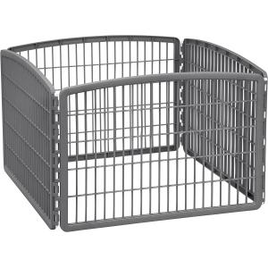 【並行輸入品】 IRIS USA 24inch Exercise 4-Panel Pet Playpen without Door Dog Play