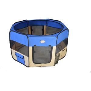 【並行輸入品】 Armarkat PP001B Blue and Beige Portable Playpen　