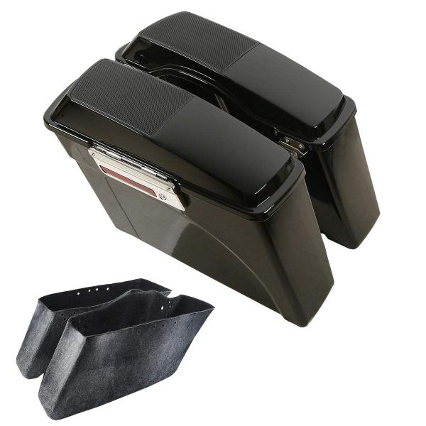 【並行輸入品】 XFMT ビビッドブラック ハードサドルバッグ スピーカー蓋キー 1994 2013...