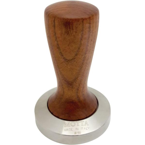 【並行輸入品】 Slim Flat Base 58 mm Tamper - Wood Handle　
