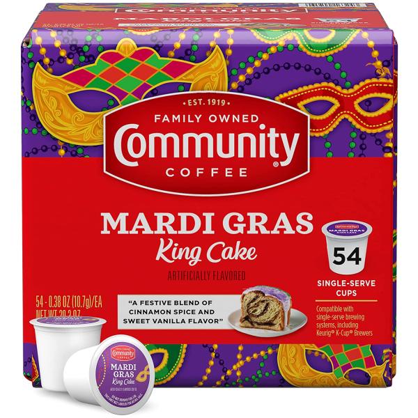 Community Coffee Mardi Gras King Cake Flavored 54 ...