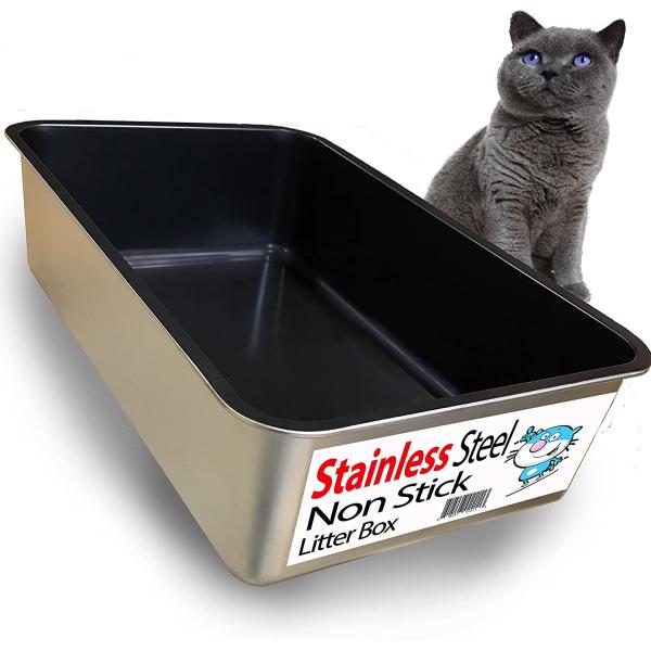 【並行輸入品】 iPrimio Cat Litter Box Non-Stick Plated St...