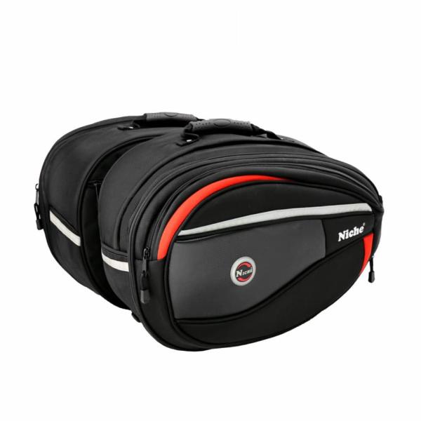 【並行輸入品】 Niche デラックスバイクサドルバッグ、サイドバッグ、ストリートバイクやスポーツバ...