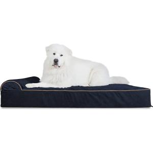 【並行輸入品】 Furhaven 4XL Orthopedic Dog Bed Goliath Quilted Faux Fur & Velvet C
