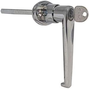 【並行輸入品】 L型ロックドアハンドル - ハンドル長さ3-1/2インチ CL001キー付き　
