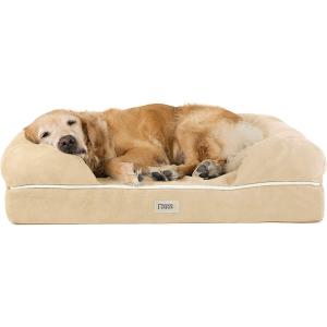 【並行輸入品】 Friends Forever 整形 犬用 ベッド ラウンジ ソファーの取り外し可能な カバースエード 4inch マットレス メモリ