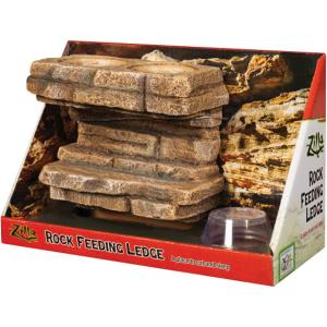 【並行輸入品】 Zilla Vertical D cor for Reptiles Rock Feeding Ledge　