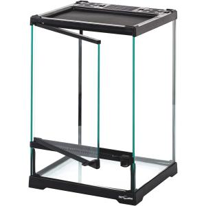 【並行輸入品】 REPTIZOO ミニ爬虫類ガラステラリウムタンク 8インチ x 8インチ x 12インチ フロントオープニングドア フルビュー 視覚