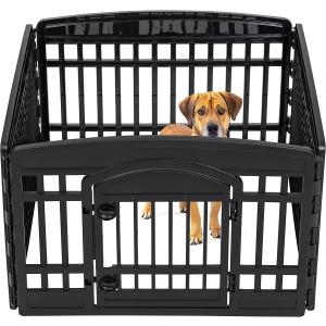 【並行輸入品】 IRIS USA Inc. CI-604E ブラック 猫 4 Panel with Door　