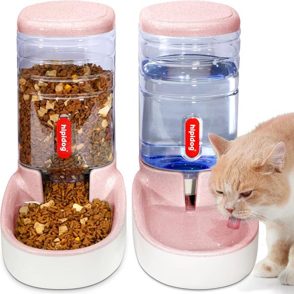 UniqueFit Pets Cats Dogs Automatic Waterer and Foo...