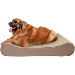 【並行輸入品】 Furhaven XXL Orthopedic Dog Bed Microvelvet Luxe Lounger w/ Removab