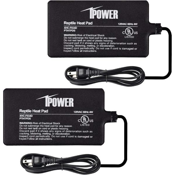 iPower 2-Pack 4 by 7-Inch Reptile Heating Pad Terr...