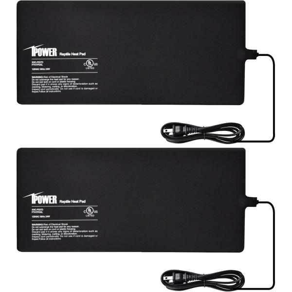 iPower 2-Pack 8 by 18-Inch Reptile Heating Pad Ter...