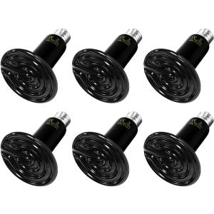 【並行輸入品】 Simple Deluxe 100W 6-Pack Ceramic Heat Emitter Reptile Heat Lamp Bu