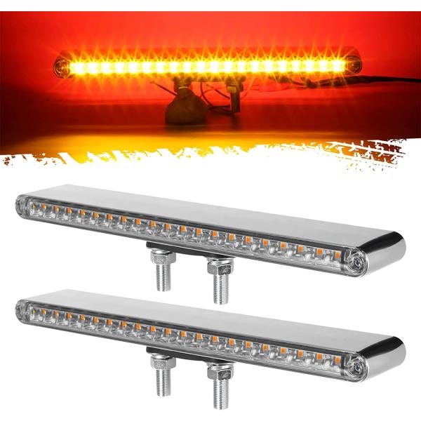 【並行輸入品】 Partsam クリアレンズ レッド/アンバー LEDコンボ デュアルフェイス トラ...