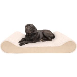 【並行輸入品】 Furhaven Giant Memory Foam Dog Bed Ultra Plush Faux Fur & Suede Lux