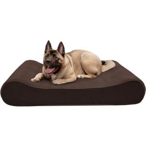 【並行輸入品】 Furhaven XXL Memory Foam Dog Bed Microvelvet Luxe Lounger w/ Remova