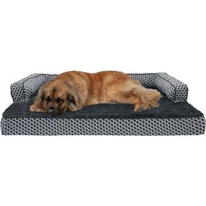 【並行輸入品】 Furhaven XXL Cooling Gel Foam Dog Bed Comfy Couch Plush & Decor Sof