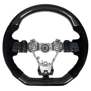 【並行輸入品】IKON MOTORSPORTS ステアリングホイール 15 19 スバル WRX 対応 通気性滑り止めカバー CF + アルカン