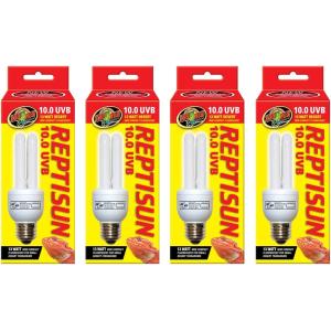 【並行輸入品】 Zoo Med ReptiSun 10.0 UVB Mini Compact Fluorescent 13 Watt (4 Pack)