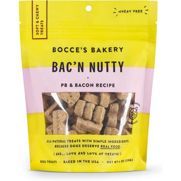 Bocce&apos;s Bakery Oven Baked Bac&apos;n Nutty Treats for D...