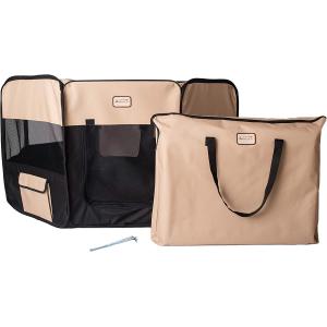 【並行輸入品】 Armarkat Model PP003BGE-XL Portable Pet Playpen in Black and Beige