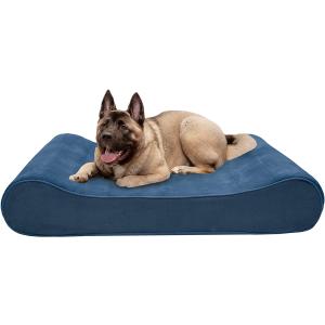 【並行輸入品】 Furhaven XXL Memory Foam Dog Bed Microvelvet Luxe Lounger w/ Remova