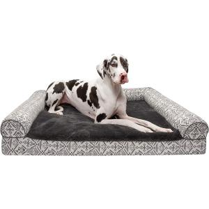 【並行輸入品】 Furhaven XXL Cooling Gel Foam Dog Bed Plush & Southwest Kilim Decor