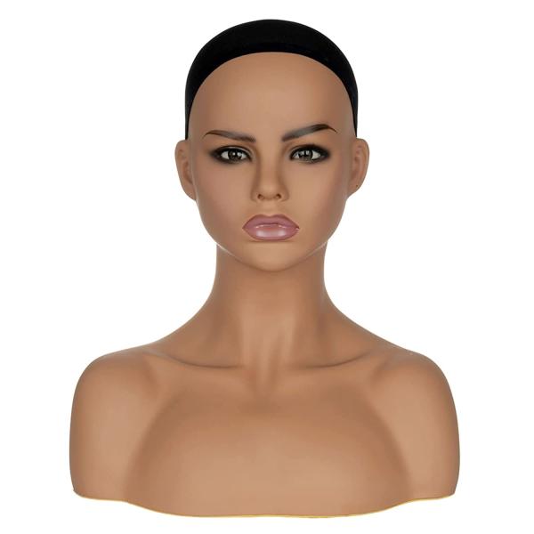 【並行輸入品】 PVC Mannequin Head Model Realistic Mannequ...