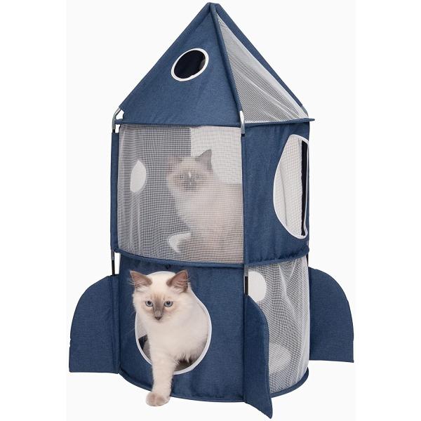 Catit Vesper Rocket Cat Tower  Blue  42001　並行輸入品