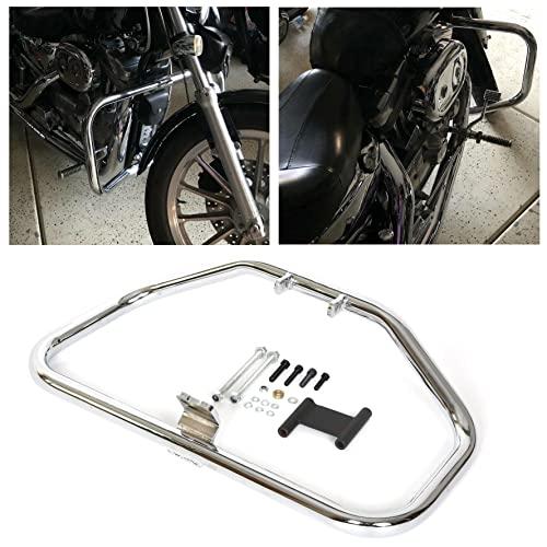【並行輸入品】 ECOTRIC クロームエンジンハイウェイガードクラッシュバー 84 03 Harl...
