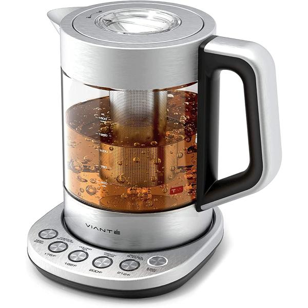 Electric Glass Kettle and Tea Maker with Temperatu...