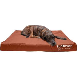 【並行輸入品】 Furhaven XXL Memory Foam Dog Bed Water-Resistant Indoor/Outdoor Log