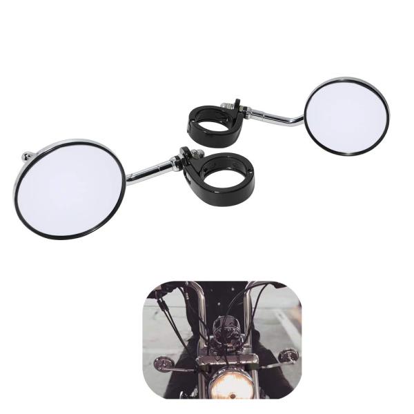 【並行輸入品】 GUAIMI オートバイミラー 39 41mm フォークマウント サイドミラー バッ...