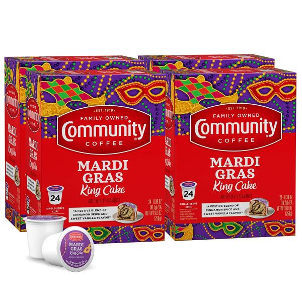 Community Coffee Mardi Gras King Cake Flavored 96 ...