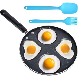 【並行輸入品】 Supkiir エッグフライパン パンケーキオムレツパン スパチュラとクリーニングブラシ付き　