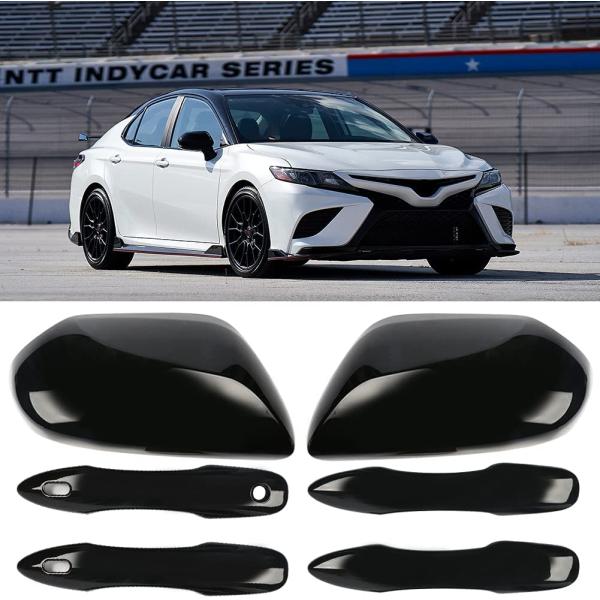 【並行輸入品】 sportuli Black Side Door Mirror Caps + Doo...